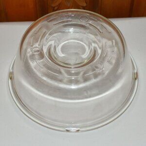 Vtg Glasbake 352 Clear Glass Tube Cake Pan Cooling Feet Baking Bundt Angel Food